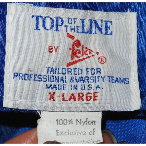 Vintage 80s Chicago Cubs Top of the Line by Felco Blue Satin Light Jacket XL - Picture 3 of 6